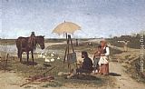 Der Canvas Paintings - Der Pferdermaler